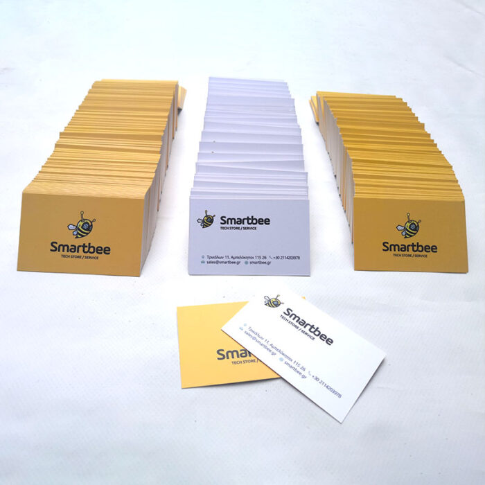 επαγγελματικές κάρτες ψηφιακή εκτύπωση smart bee stampariseto