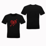 καρδιά με τόξο t-shirt stampariseto