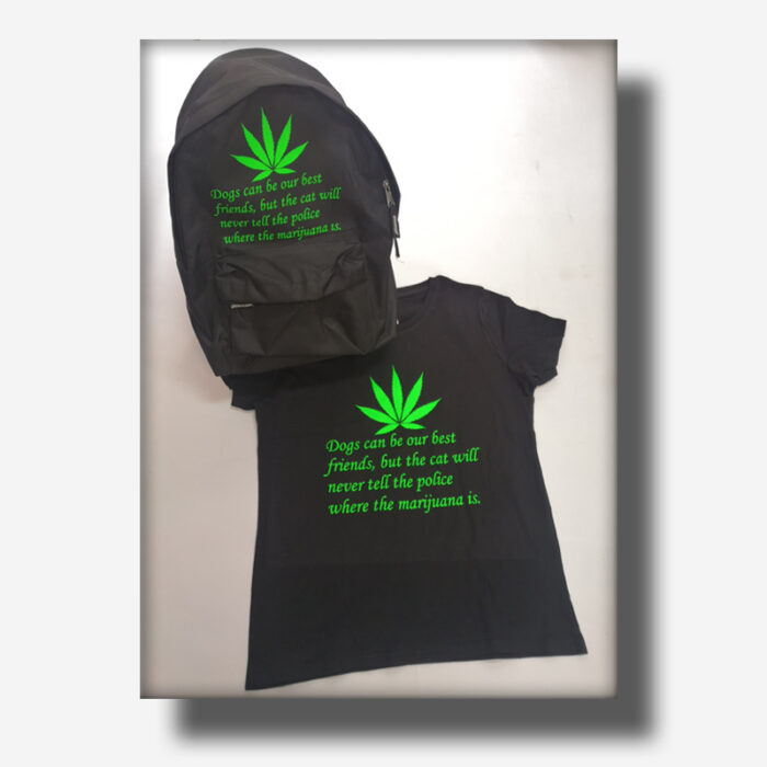 t-shirt τσάντα marijuana stampariseto