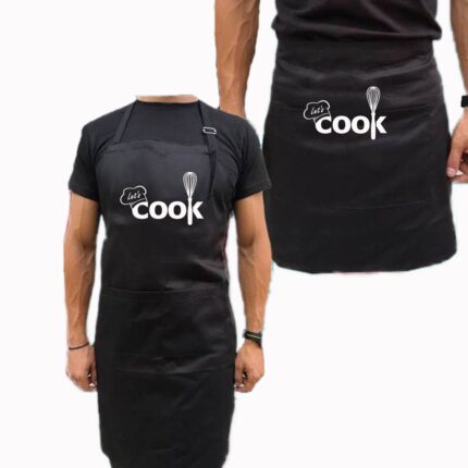 Ποδιά let's cook black stampariseto
