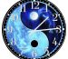 Dragon Ying Yang Εκτύπωση σε Ρολόι Τοίχου 20cm σε οτι σχεδιο θέλετε
